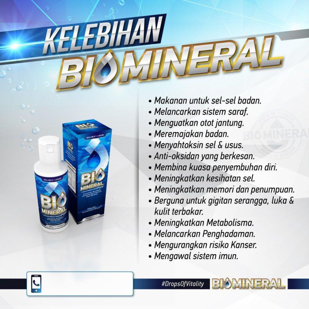 bio mineral drop merawat pelbagai masalah tubuh mineral magnesium tinggi