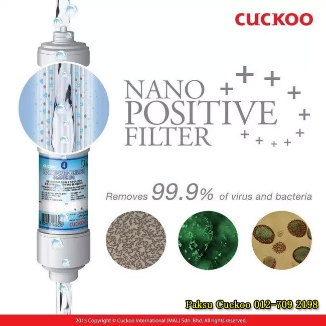 kebaikan dan kelebihan nano positive filter penapis air cuckoo atau cuckoo water filter ini menghasilkan air yang sihat bermineral dan beralkali ringan untuk kesihatan