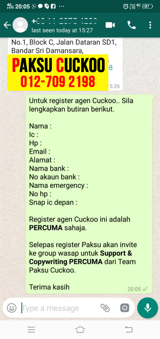 registration cara register dan daftar jadi agen cuckoo pahang jadi ejen cuckoo jadi agent cuckoo di negeri pahang