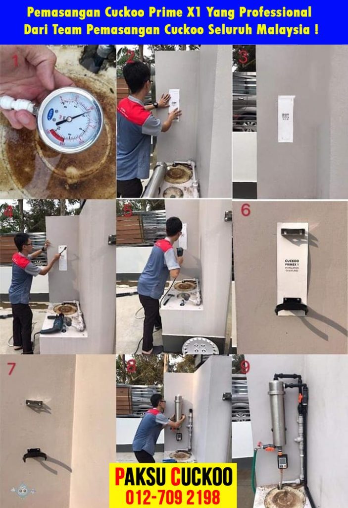 pemasangan mesin penulen air luar rumah terbaik cuckoo outdoor water purifier in malaysia easy installation with proper schedule service high standard good quality