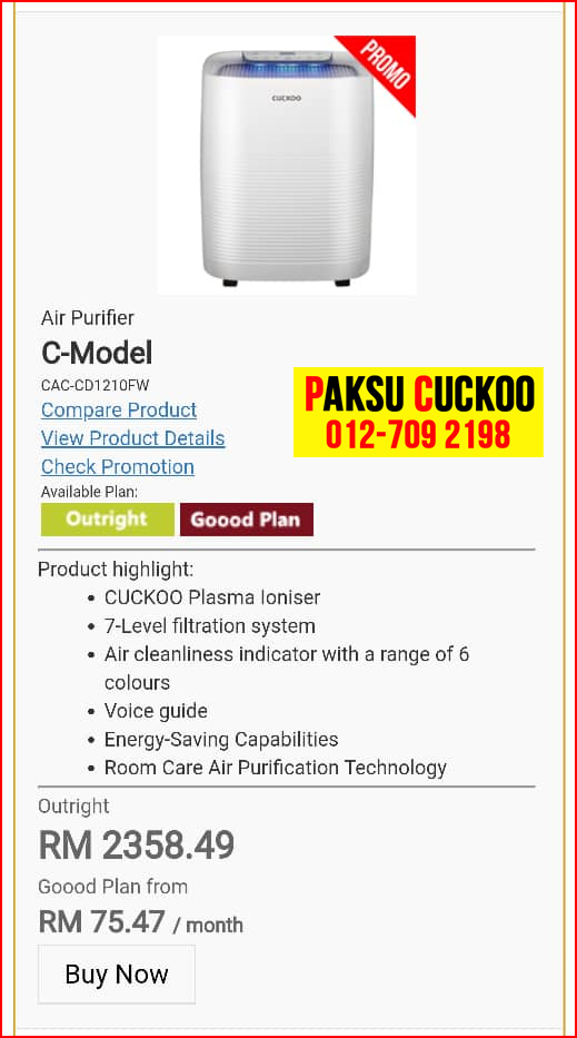 register harga sewa beli pasang penapis udara cuckoo c model vs penapis udara coway cuckoo air purifier terbaik atasi masalah batuk dan selsema