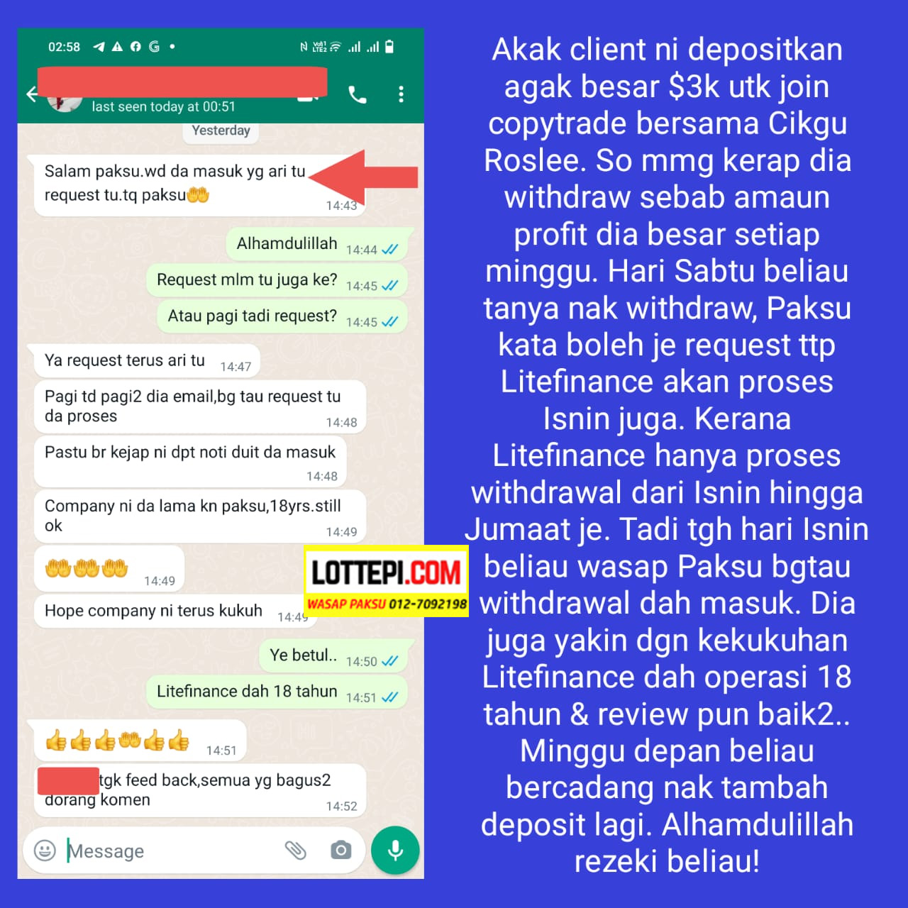 testimoni copytrade liteforex litefinance terbaik di malaysia broker yang kukuh dan terbaik