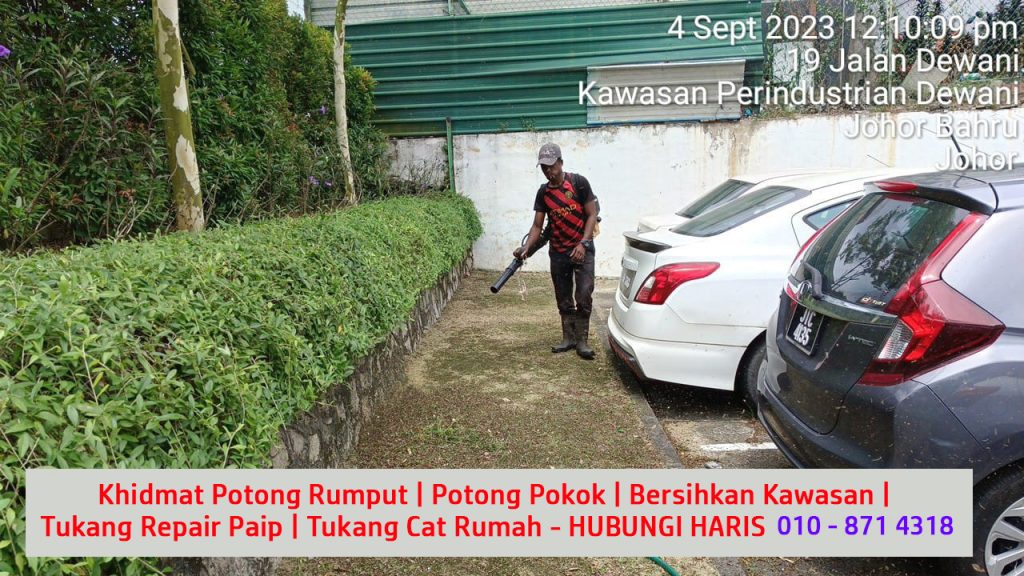4 ambik upah servis kontrak kerja bersihkan kawasan halaman rumah premis kilang kawasan industri tempat kerja di sekitar larkin