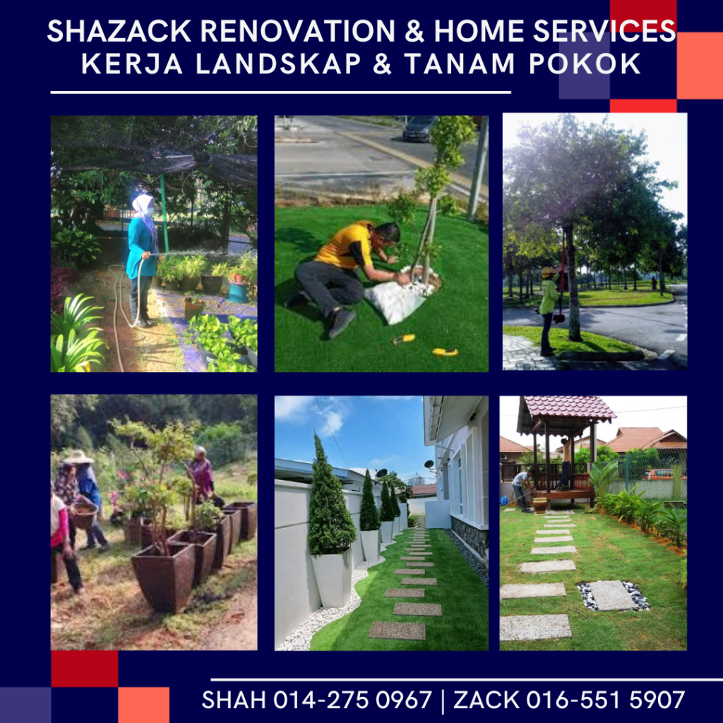 kontraktor kerja landskap dan tanam pokok rumput membaja penjagaan penyelenggaran rumput pokok hiasan dan taman di larkin