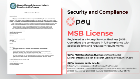 lesen MSB fincen o2pay